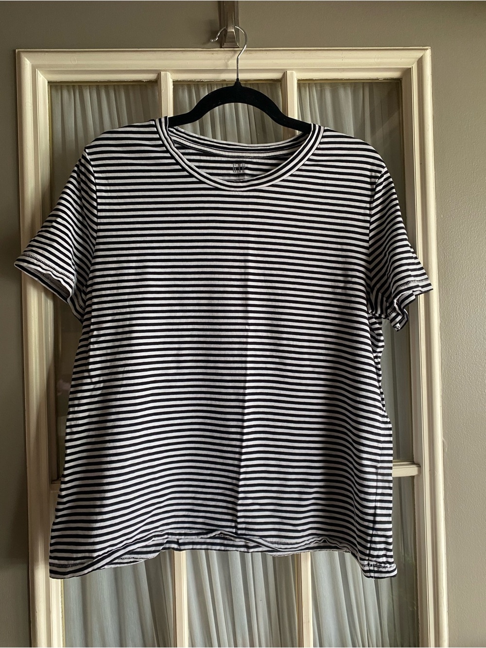 GAP Black & White Striped Short Sleeve Tee